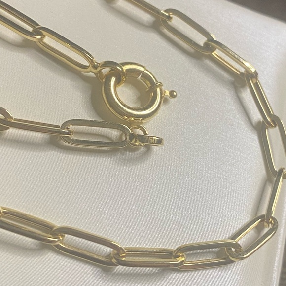 Real 18K Gold Paperclip Chain - Picture 3 of 4